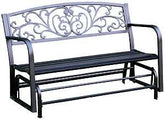 Seasonal Trends XG239 Glider Bench, 50 in W, 23-1/2 in D, 37-1/2 in H, 2 lb Seating, Steel Frame